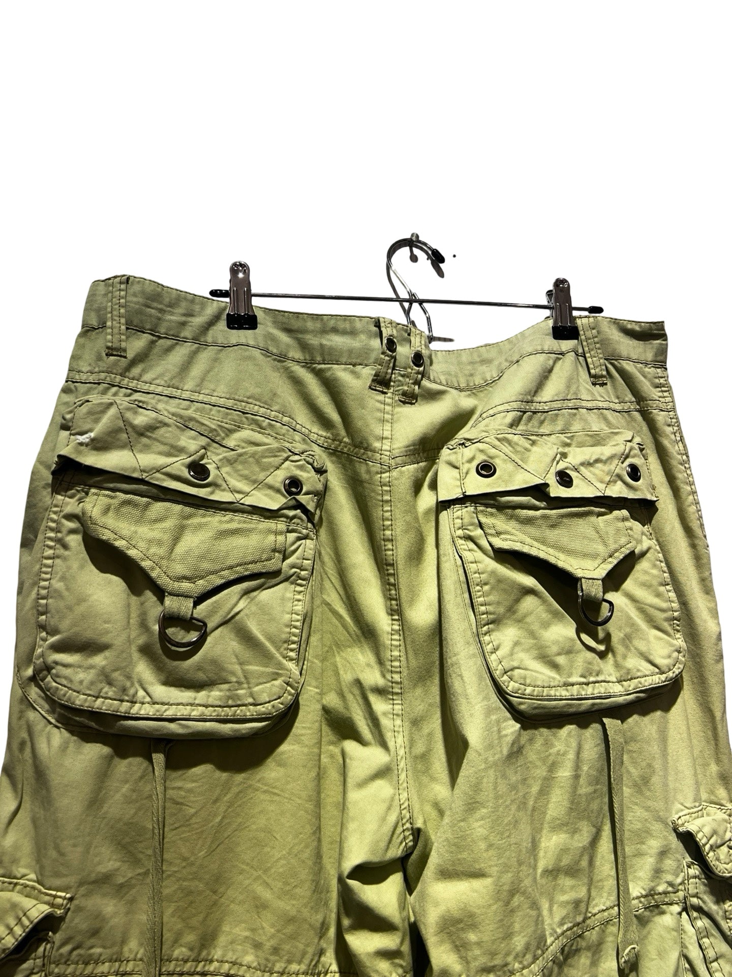40 x 33 Vintage 90s Washed Green Rave Cargo Pants