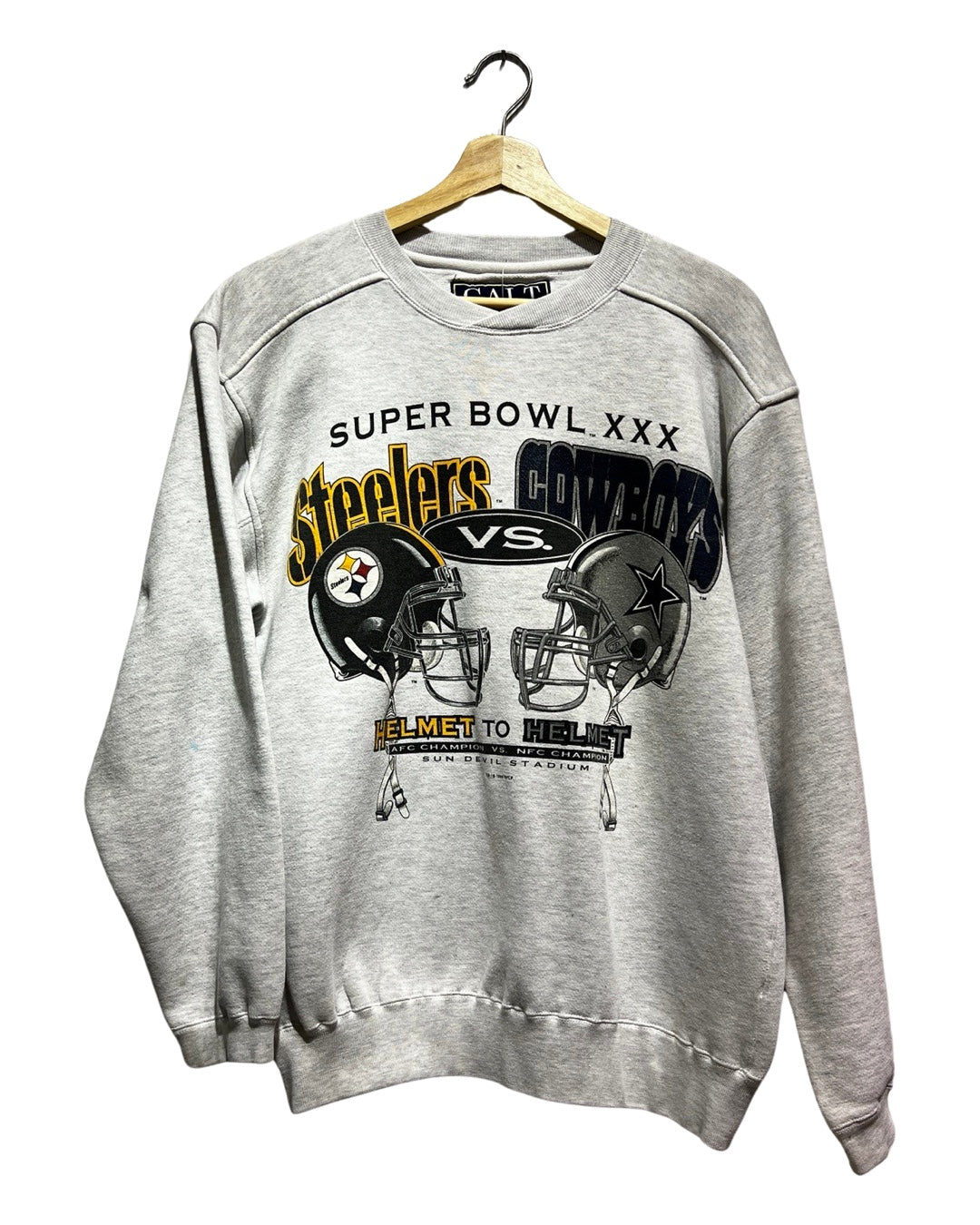 Vintage 1995 Steelers vs Cowboys Super Bowl Crewneck
