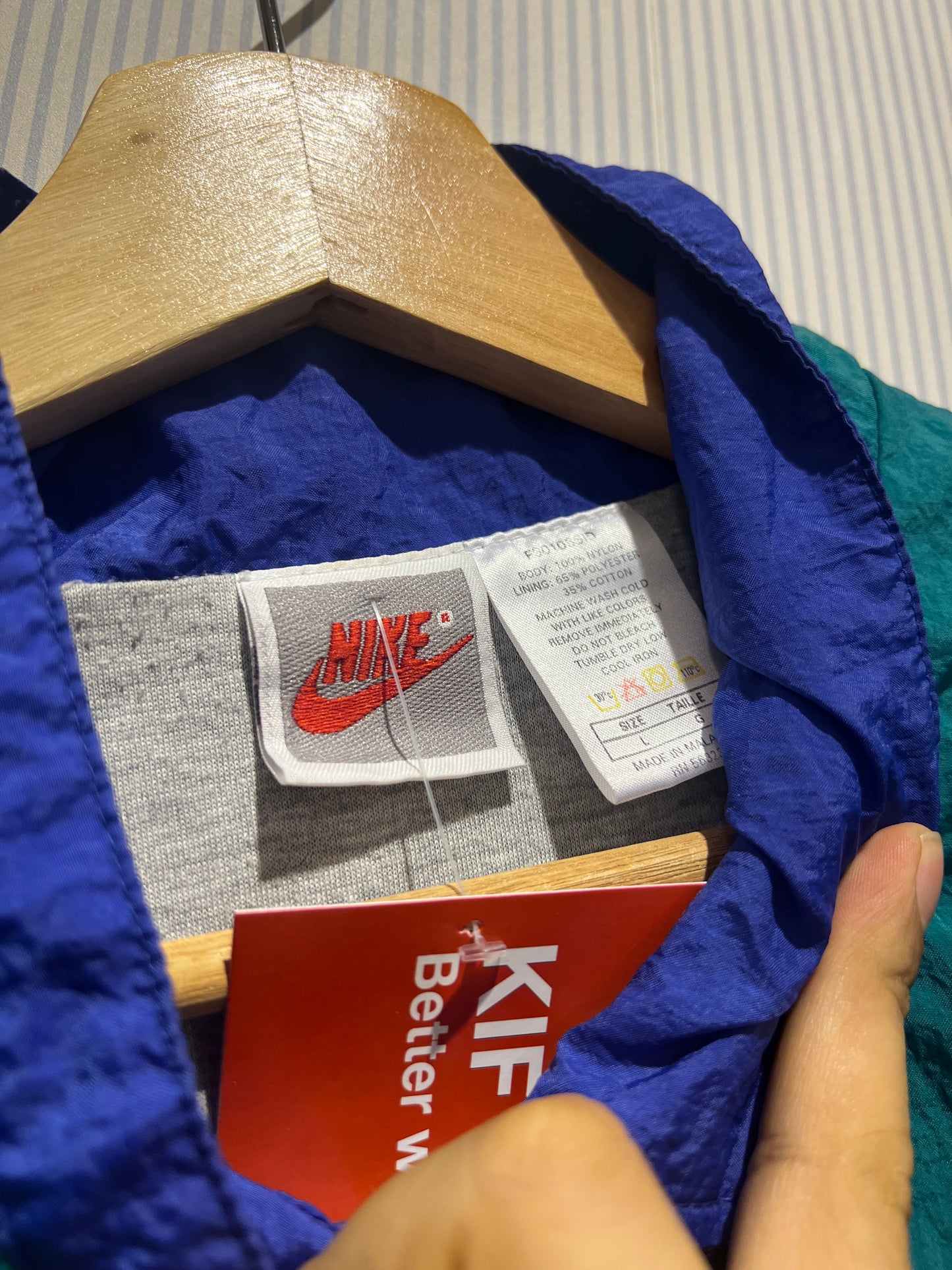 Vintage 90s Nike Seafoam Green Purple Windbreaker