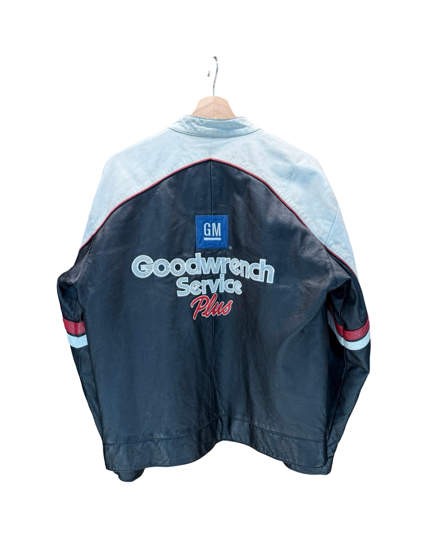 Vintage 90s Nascar Dale Earnhardt Leather Moto Jacket