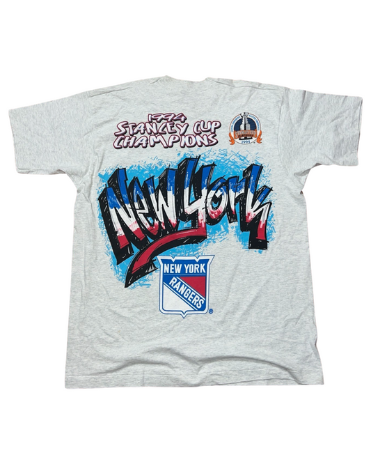 Vintage Rare 1994 Rangers Stanley Cup Graffiti Tee