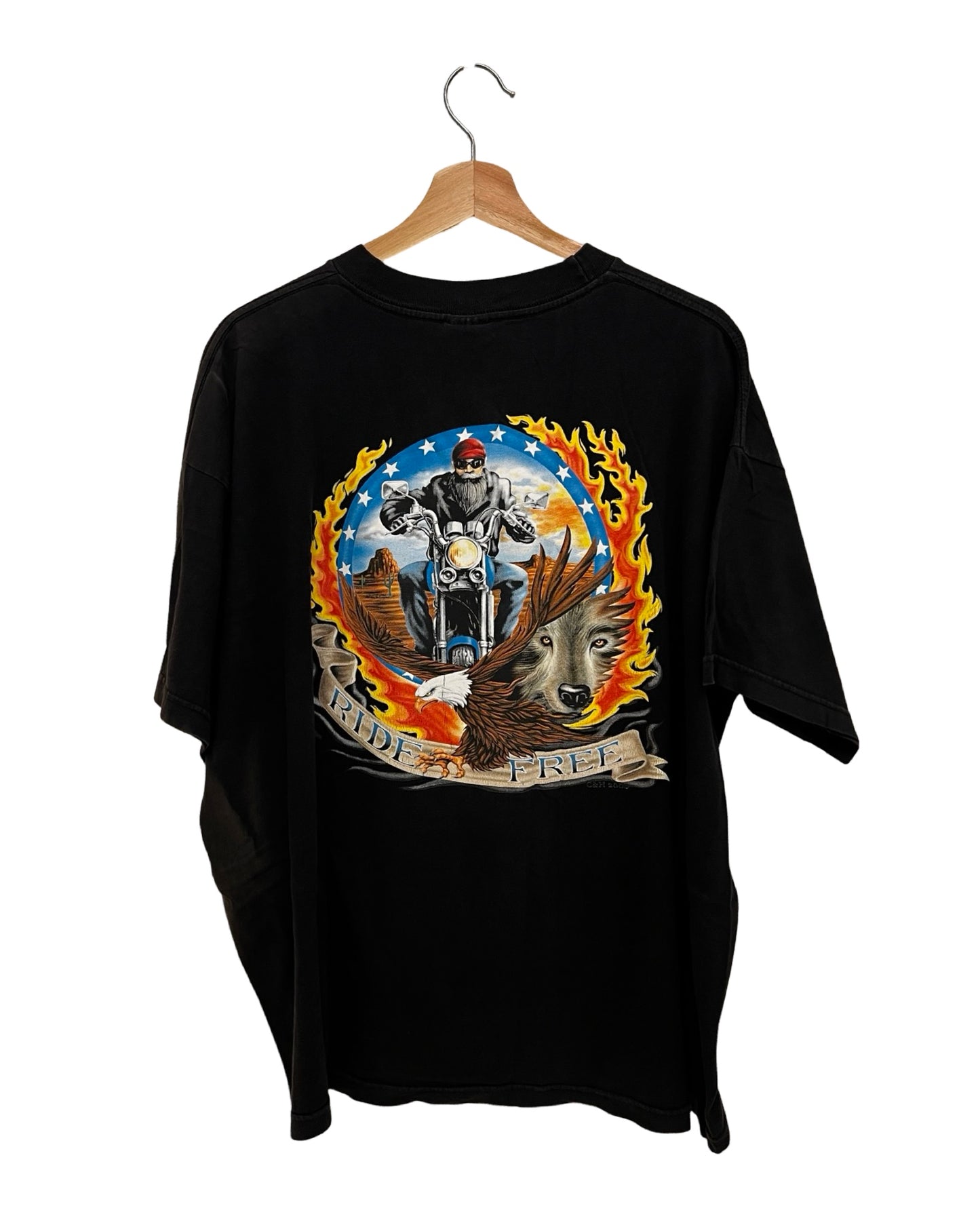 Vintage 90s Harley Davidson Ride Free Tee