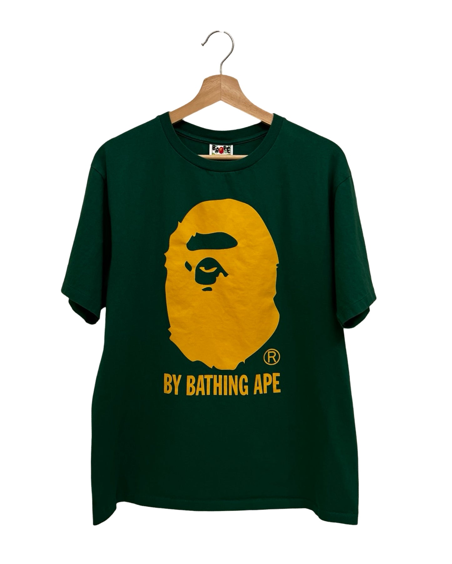Archive Bape Green & Yellow Ape Head Tee