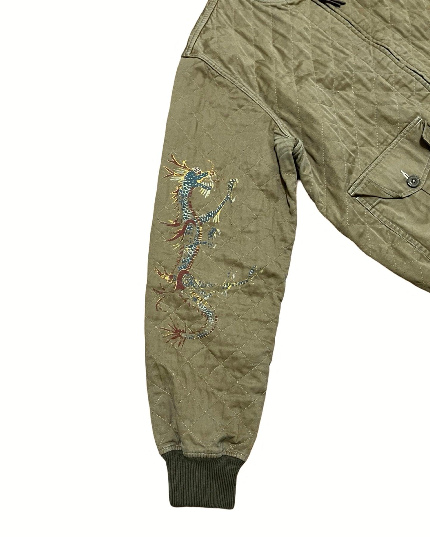 RRL Ralph Lauren Dragon Quilted Bomber Jacket
