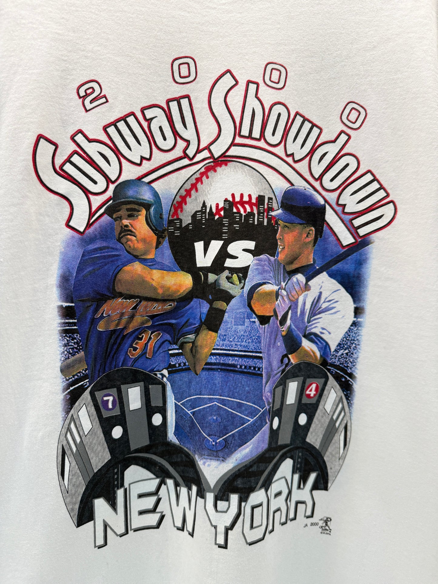 Vintage 2000 DS Yankees Mets Subway Series Showdown Tee