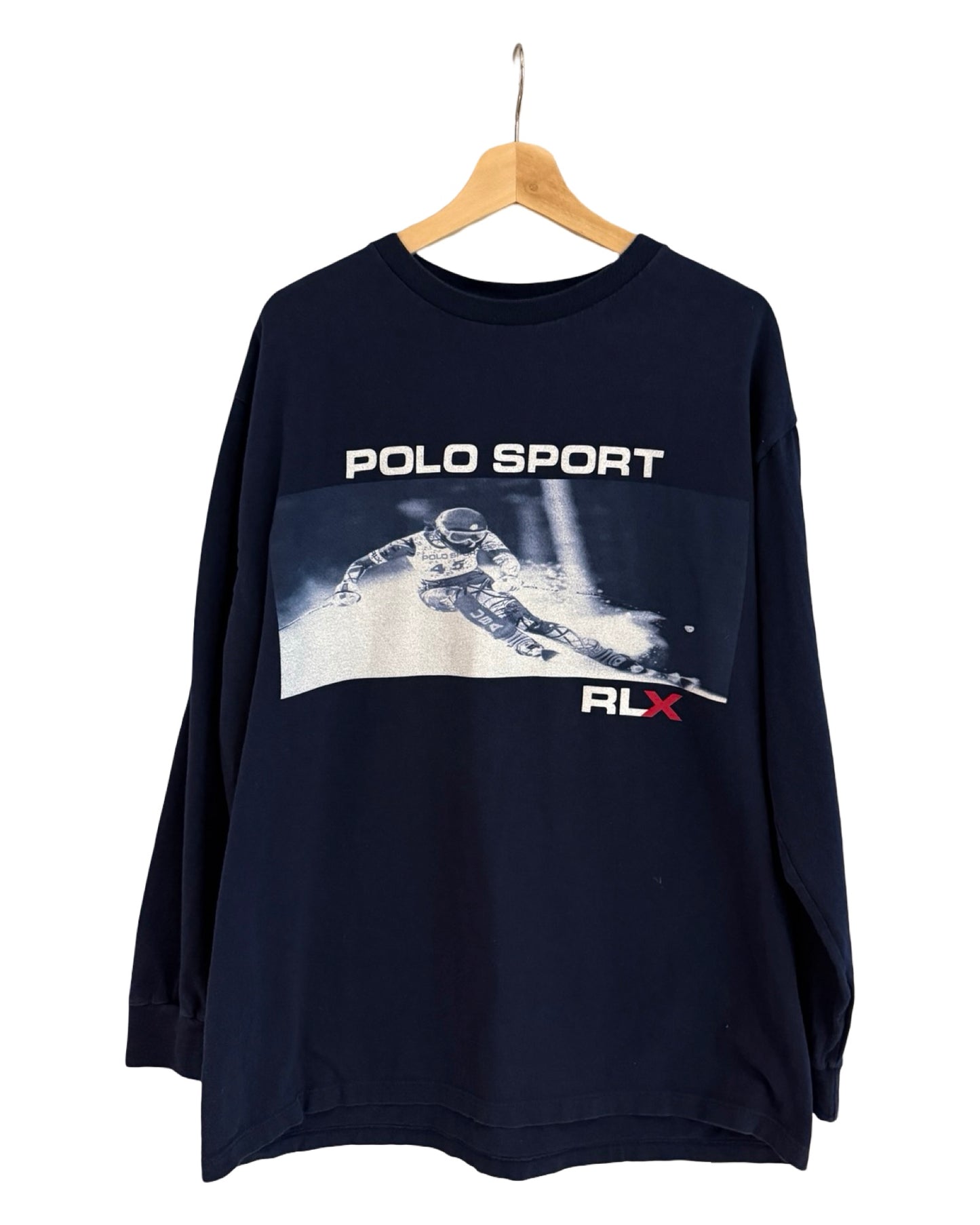 Vintage 90s Polo Ralph Lauren Sport Long Sleeve Skiing Tee