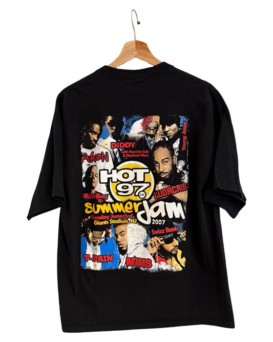 Vintage 2007 Hot 97 Summer Jam Black Promo Tee