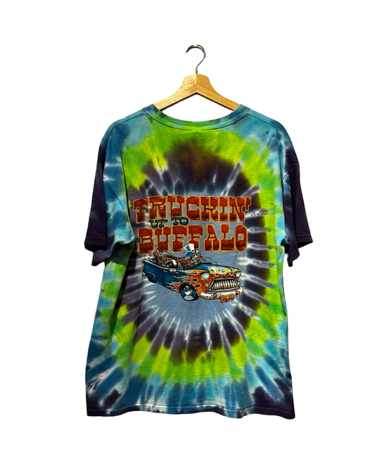 Vintage 90s Grateful Dead Truckin Tie Dye Tee