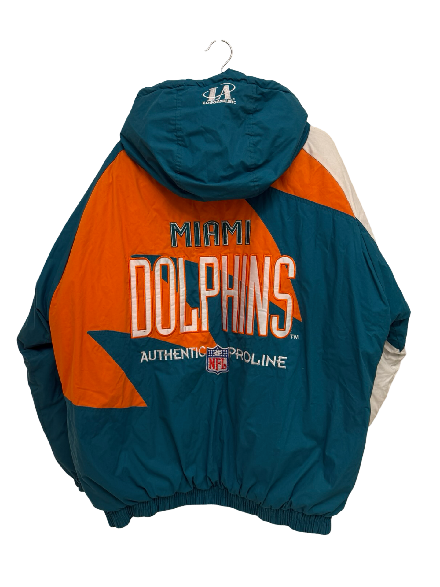 Vintage 90s Miami Dolphins Logo Athletics Sharktooth Jacket
