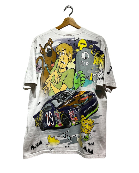 Rare Vintage 1997 Scooby Doo Nascar Cartoon Network Tee