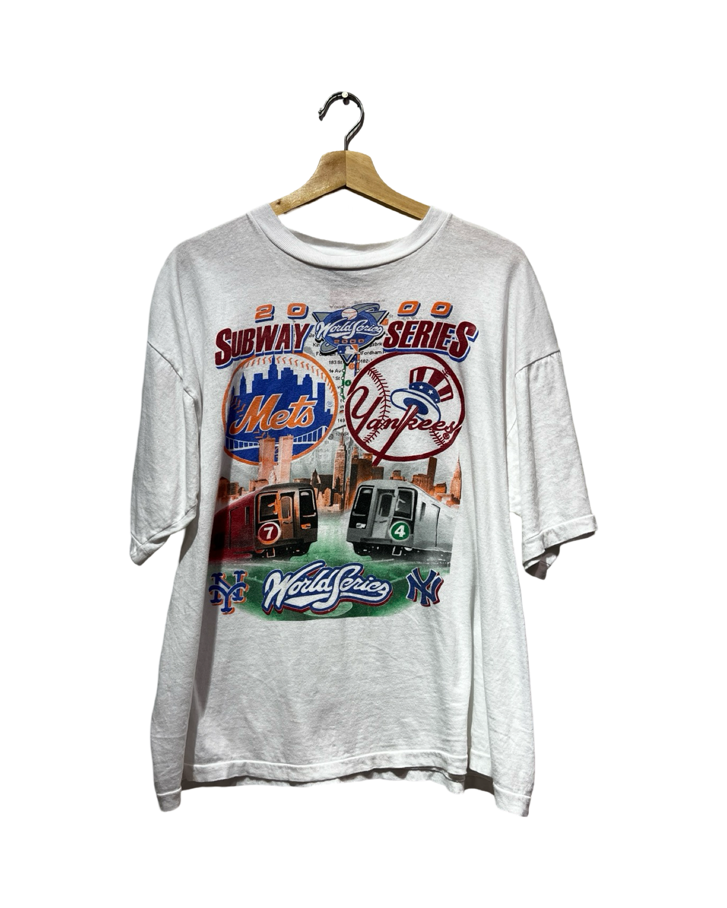 Vintage 2000 Yankees Mets Subway Series Tee