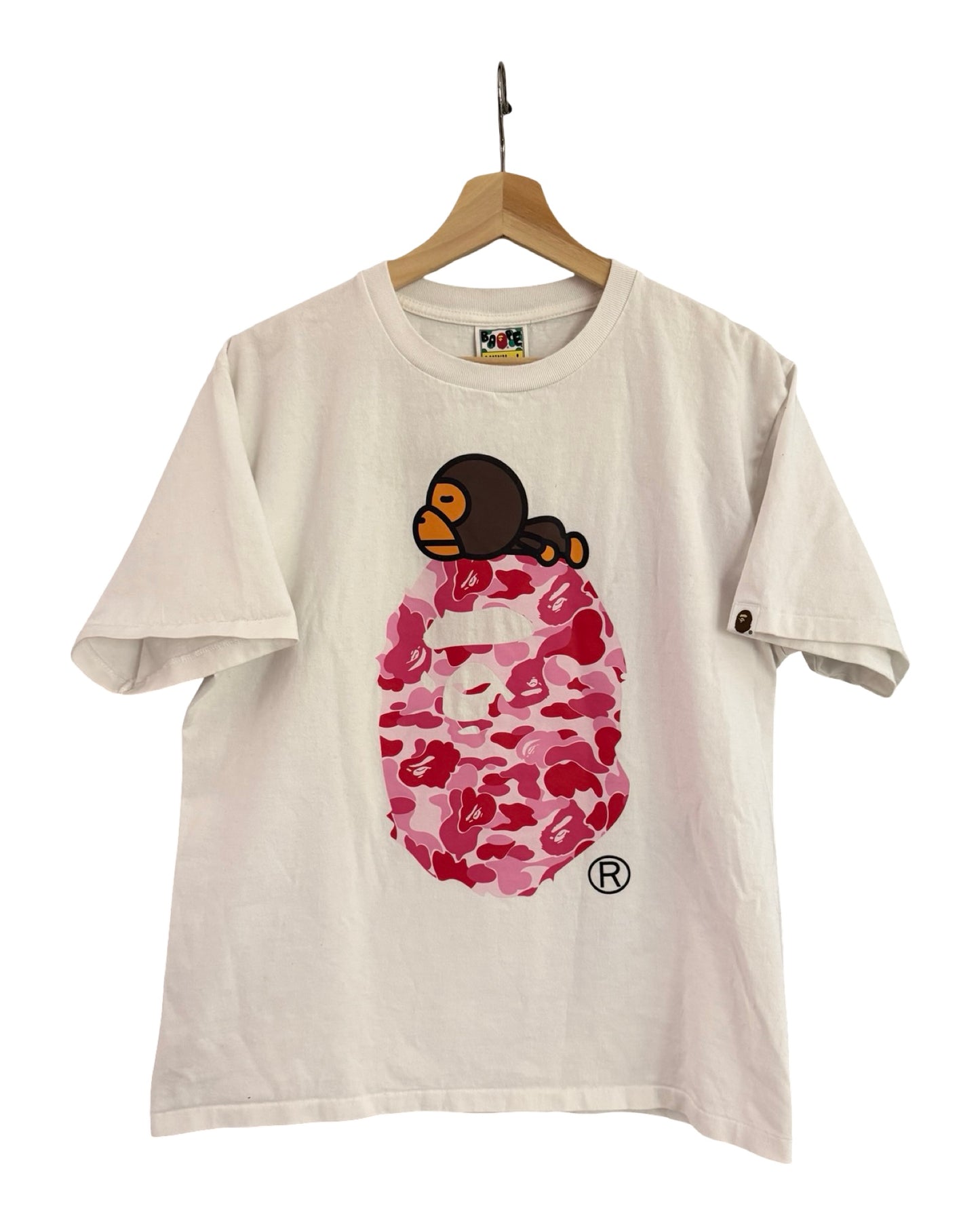 Vintage Bape Pink Camo Head Tee
