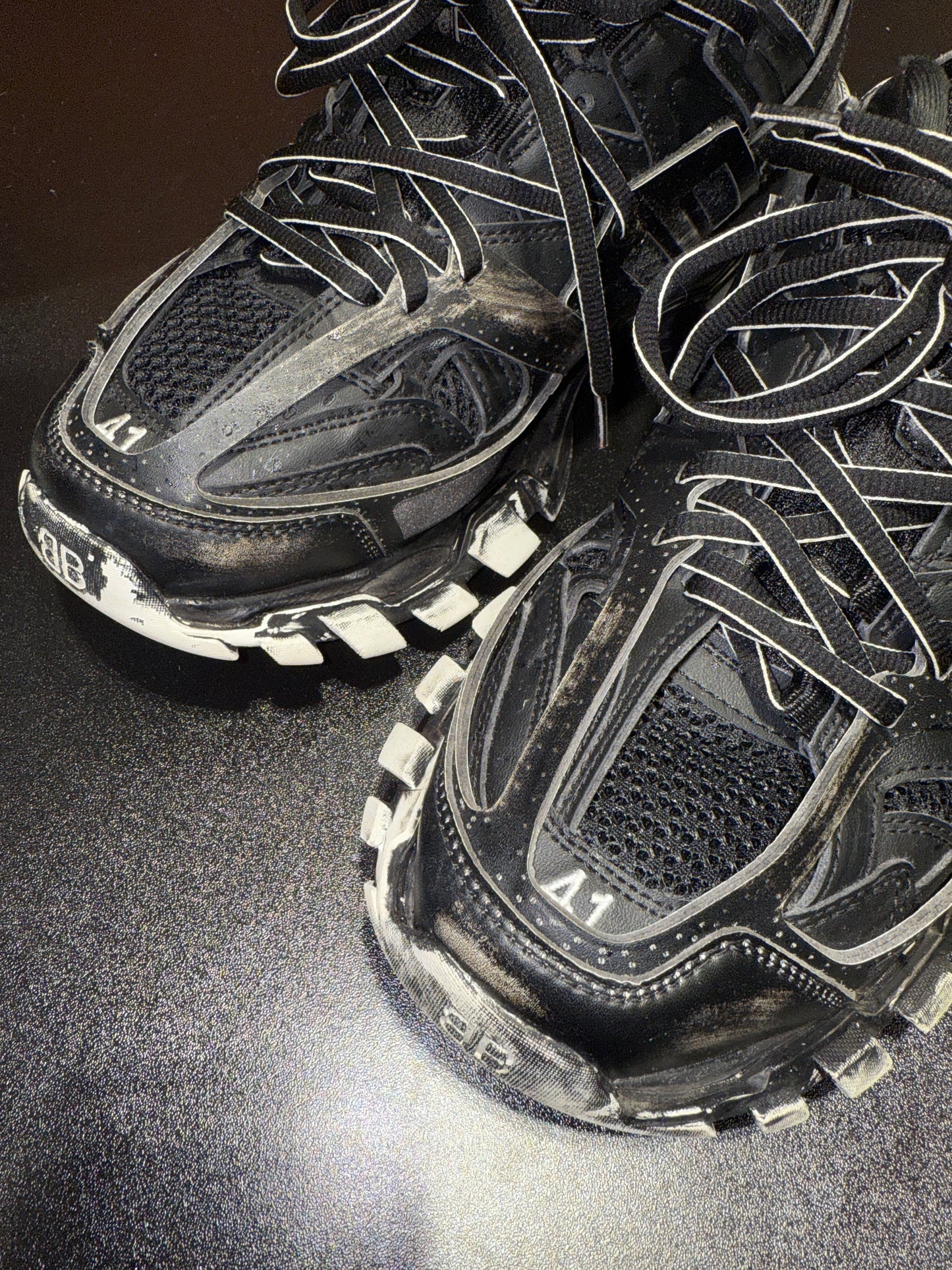 Balenciaga Faded Black Track Runner Size 8