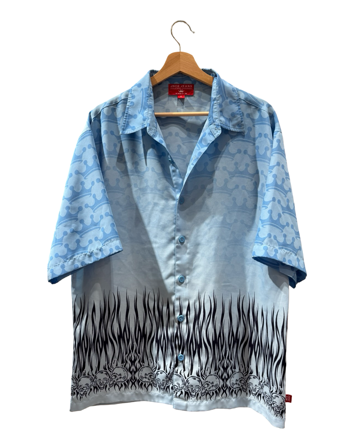 Vintage 00s JNCO Flames Button Up Shirt