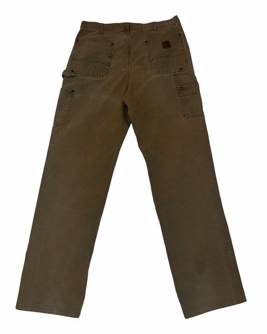 34 x 32 Vintage 90s Carhartt Tan Double Knee Pants