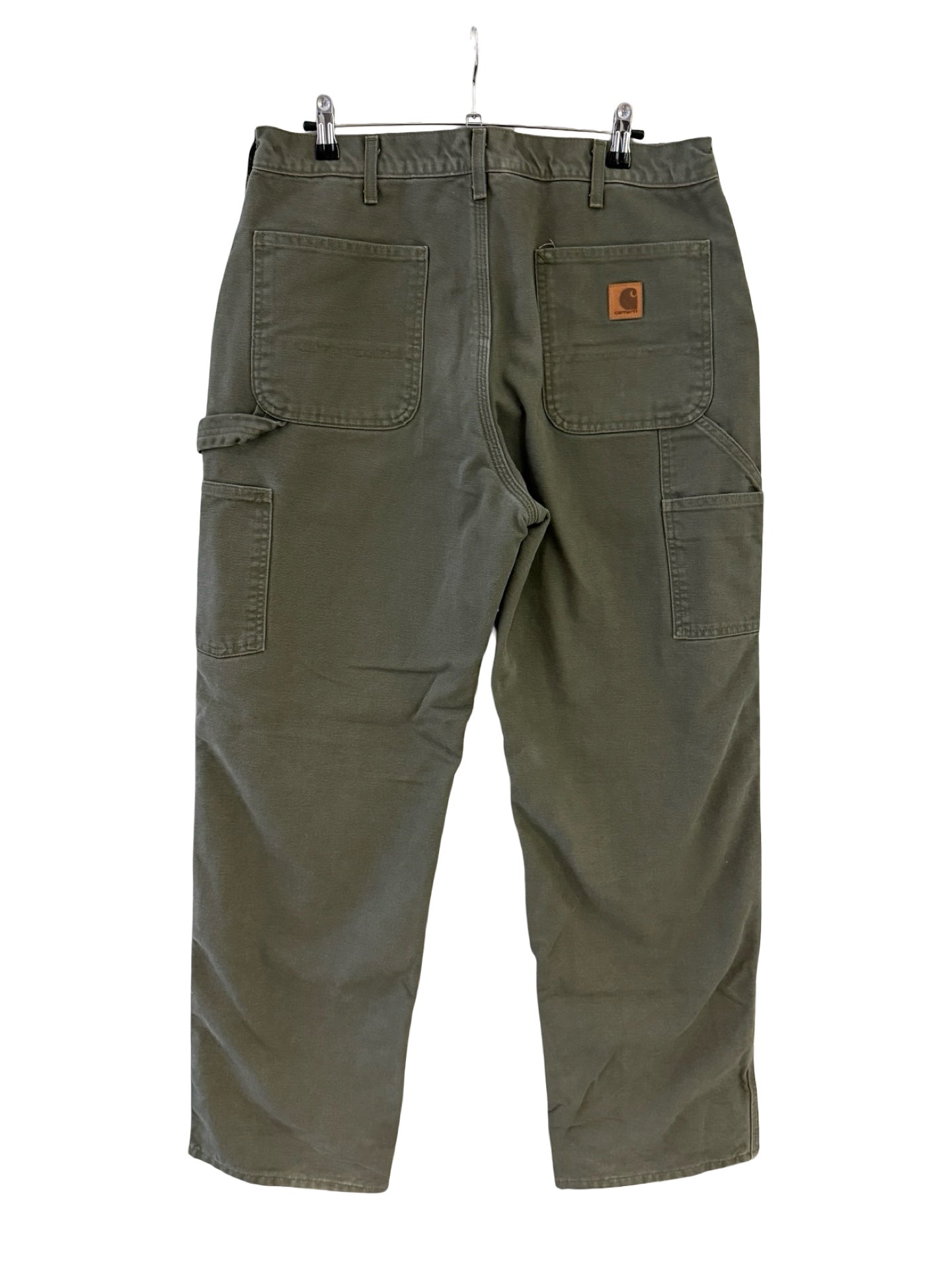 36 x 32 Vintage Carhartt Olive Flannel Lined Pants