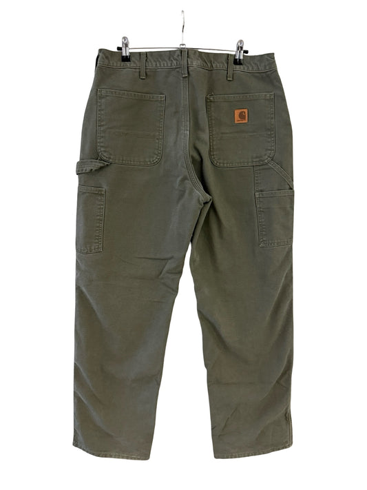 36 x 32 Vintage Carhartt Olive Flannel Lined Pants