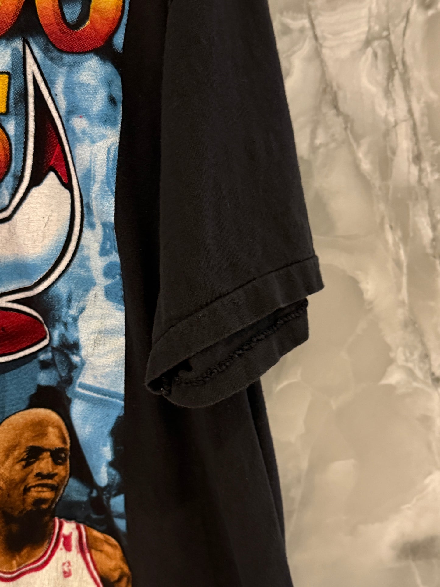 Vintage 1996 Chicago Bulls Jordan Pippen Rodman Rap Tee