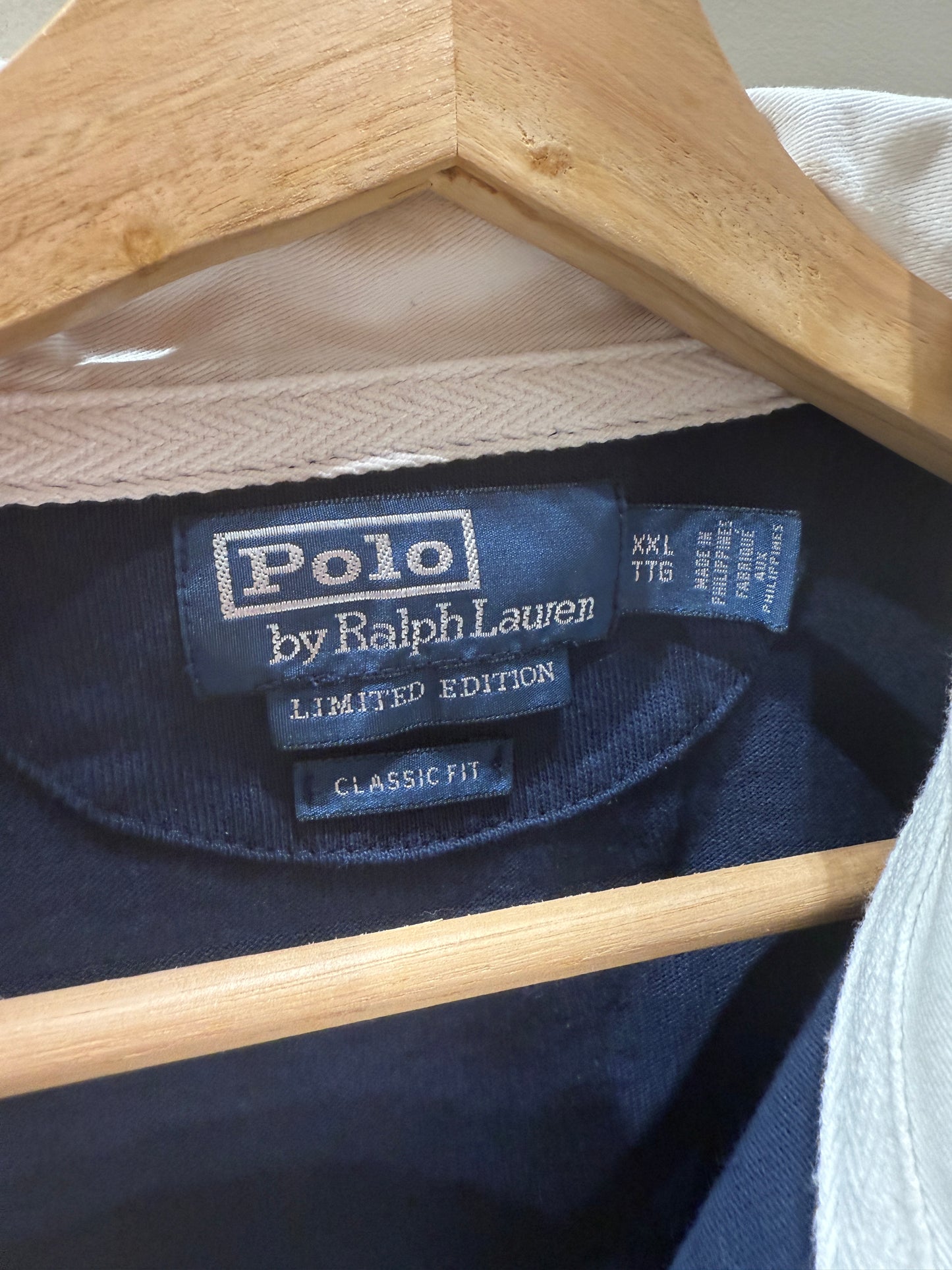 Vintage Polo Ralph Lauren Five Horsemen Navy L/S Rugby Shirt