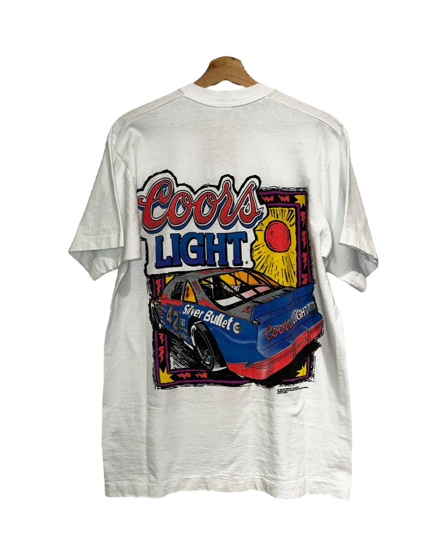 Vintage 90s Nascar Kyle Petty Coors Light Signed Tee