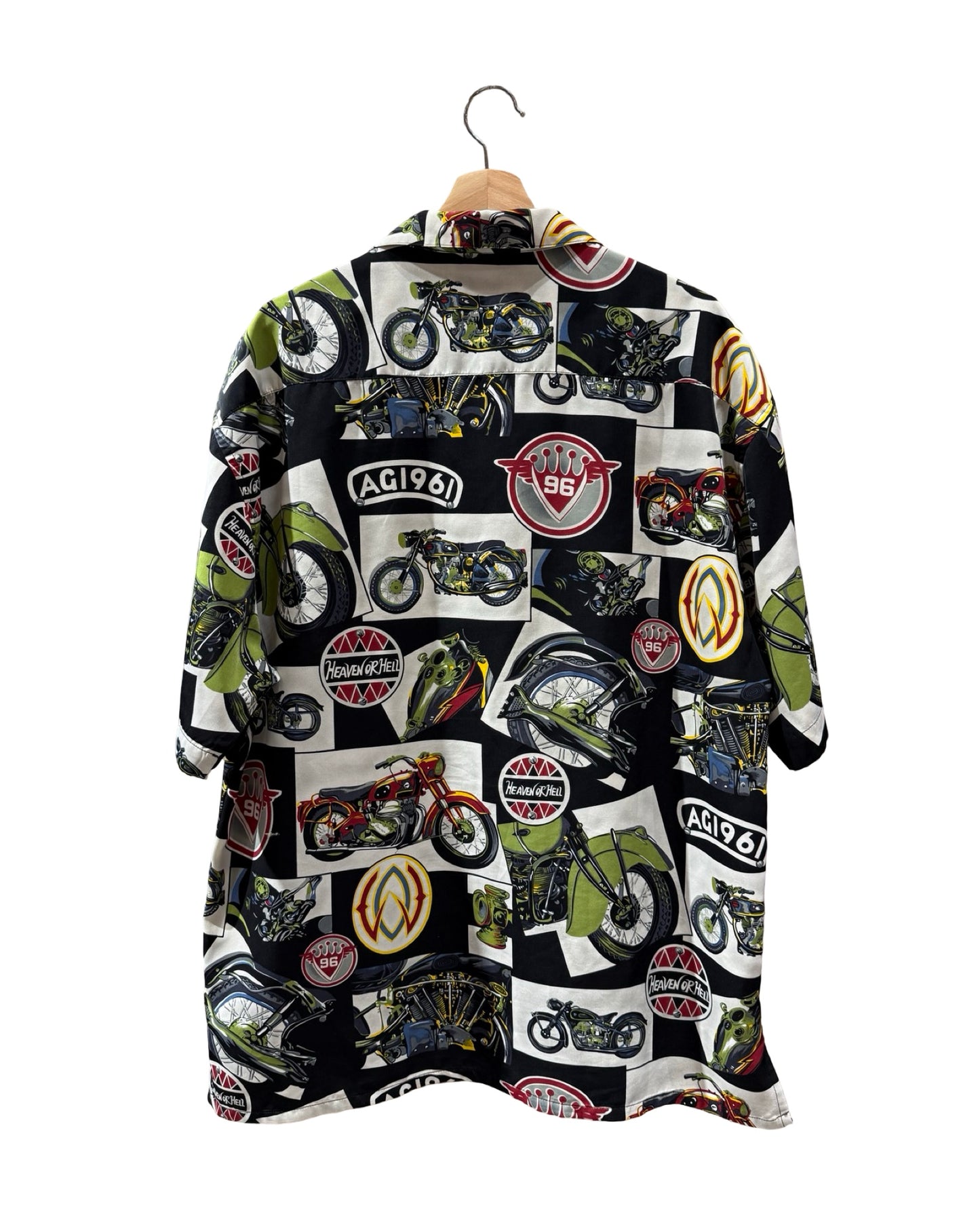 Vintage 1996 Heaven Or Hell Motorcycle Button Up Shirt