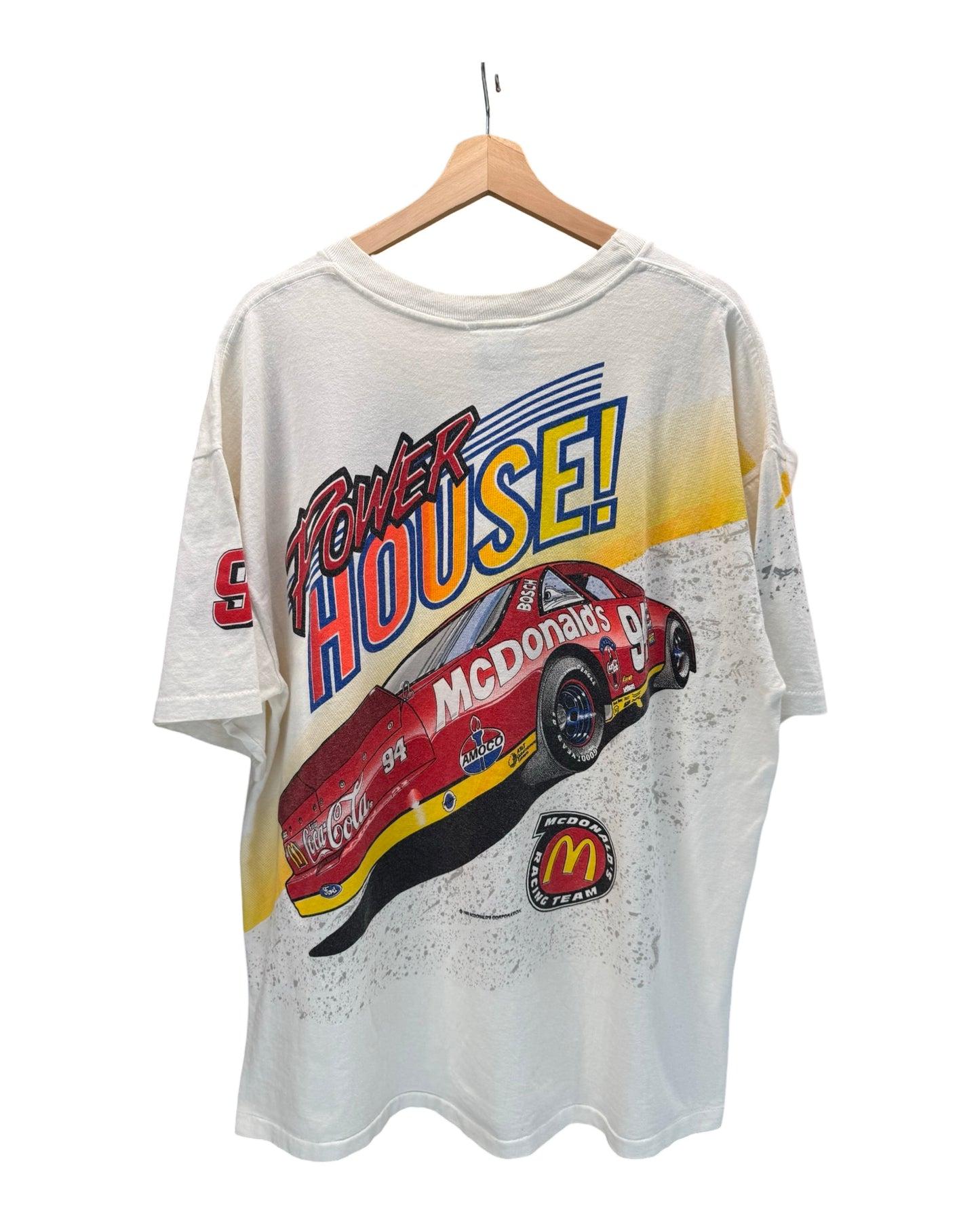 Vintage 1995 Nascar McDonalds All Over Print Tee