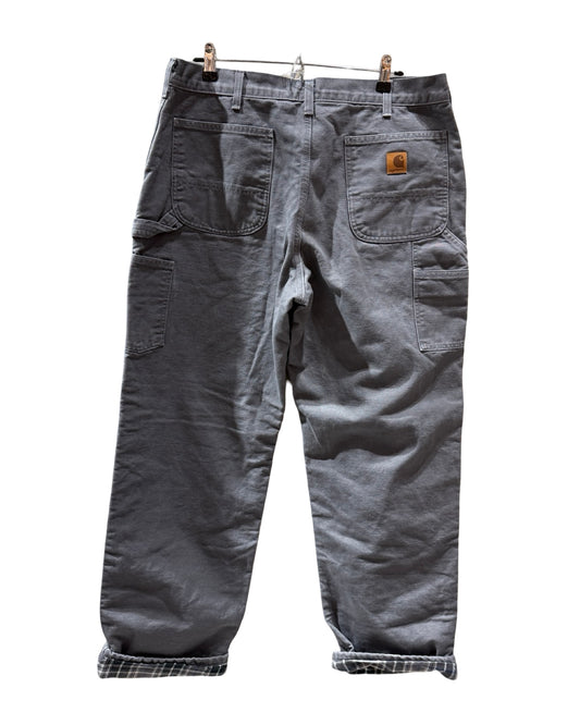 Vintage Carhartt Gray Flannel Lined Carpenter Pants