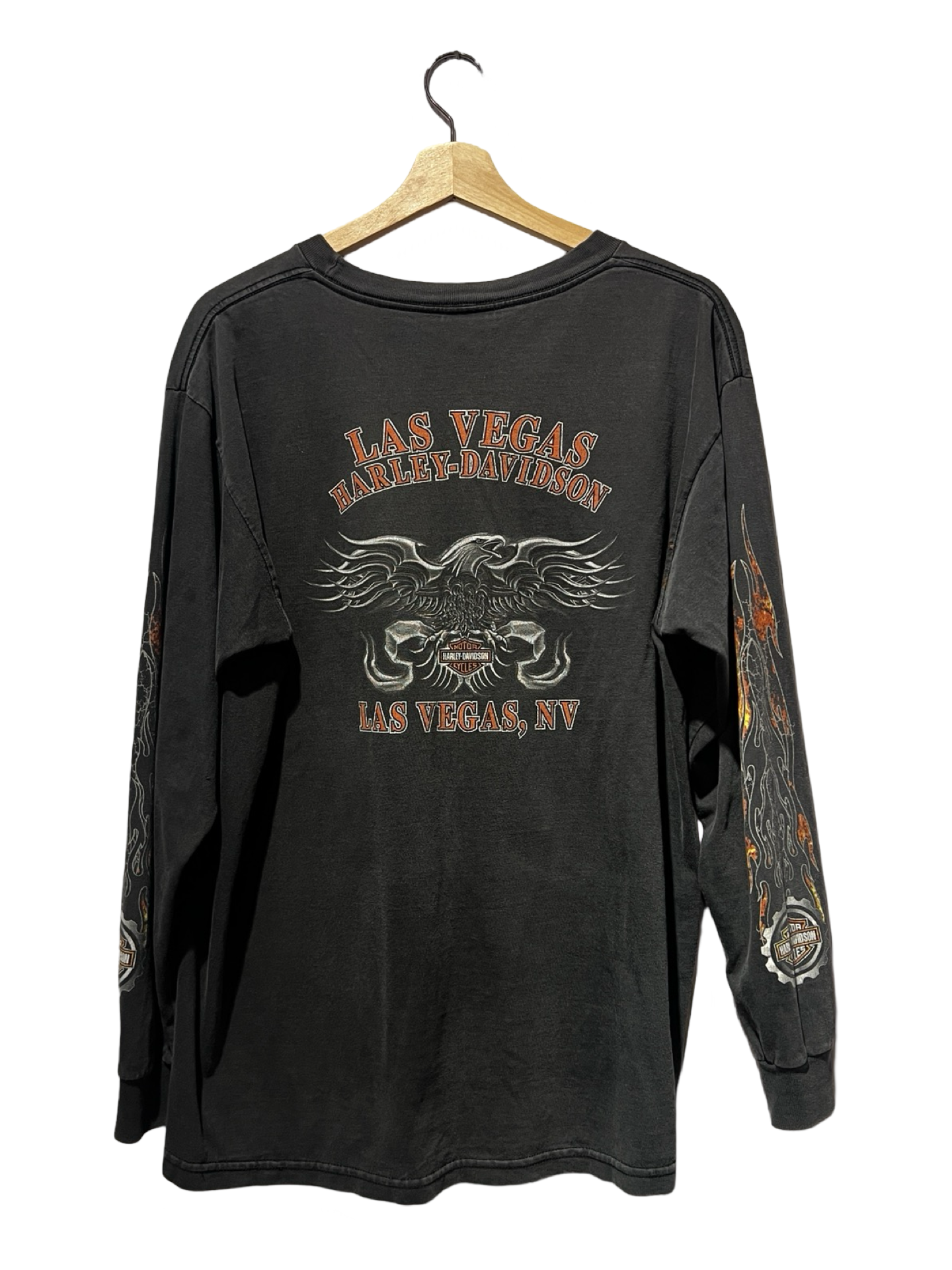 Vintage 2003 Harley Davidson Flames L/S Tee