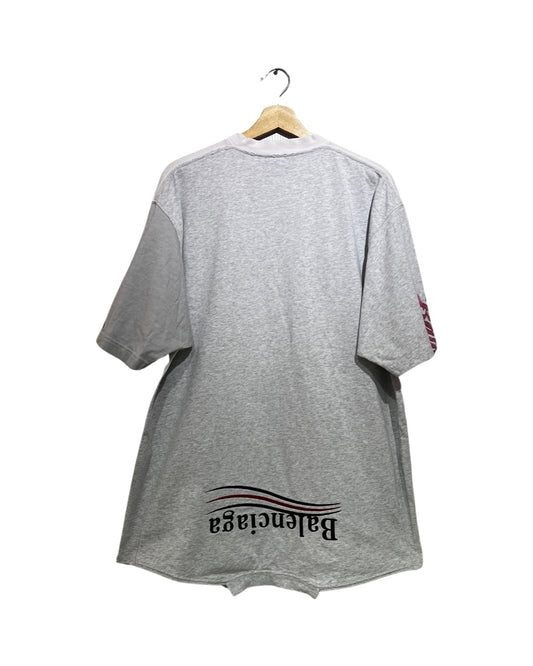 Archive Balenciaga Paris Upside Down Embroidered Patchwork Tee
