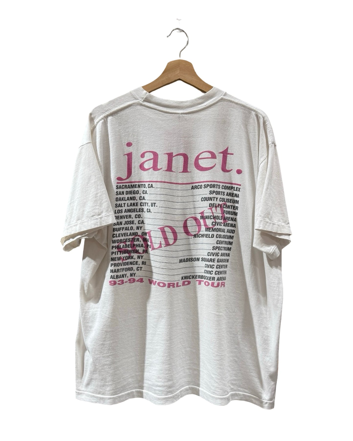 Vintage Rare 1994 Janet Jackson World Tour Sold Out Tee