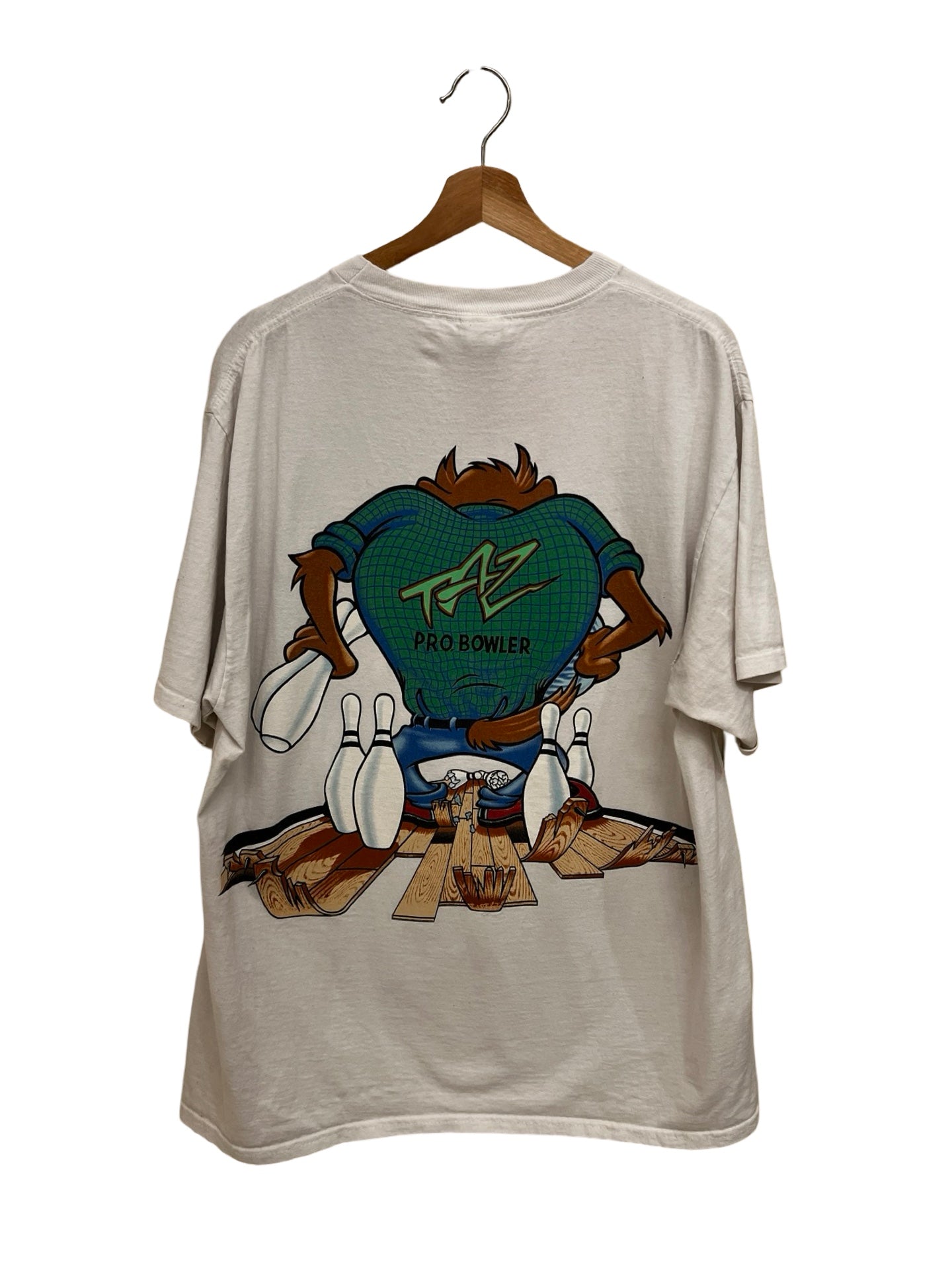 Vintage 1995 Looney Tunes Taz Bowling Tee