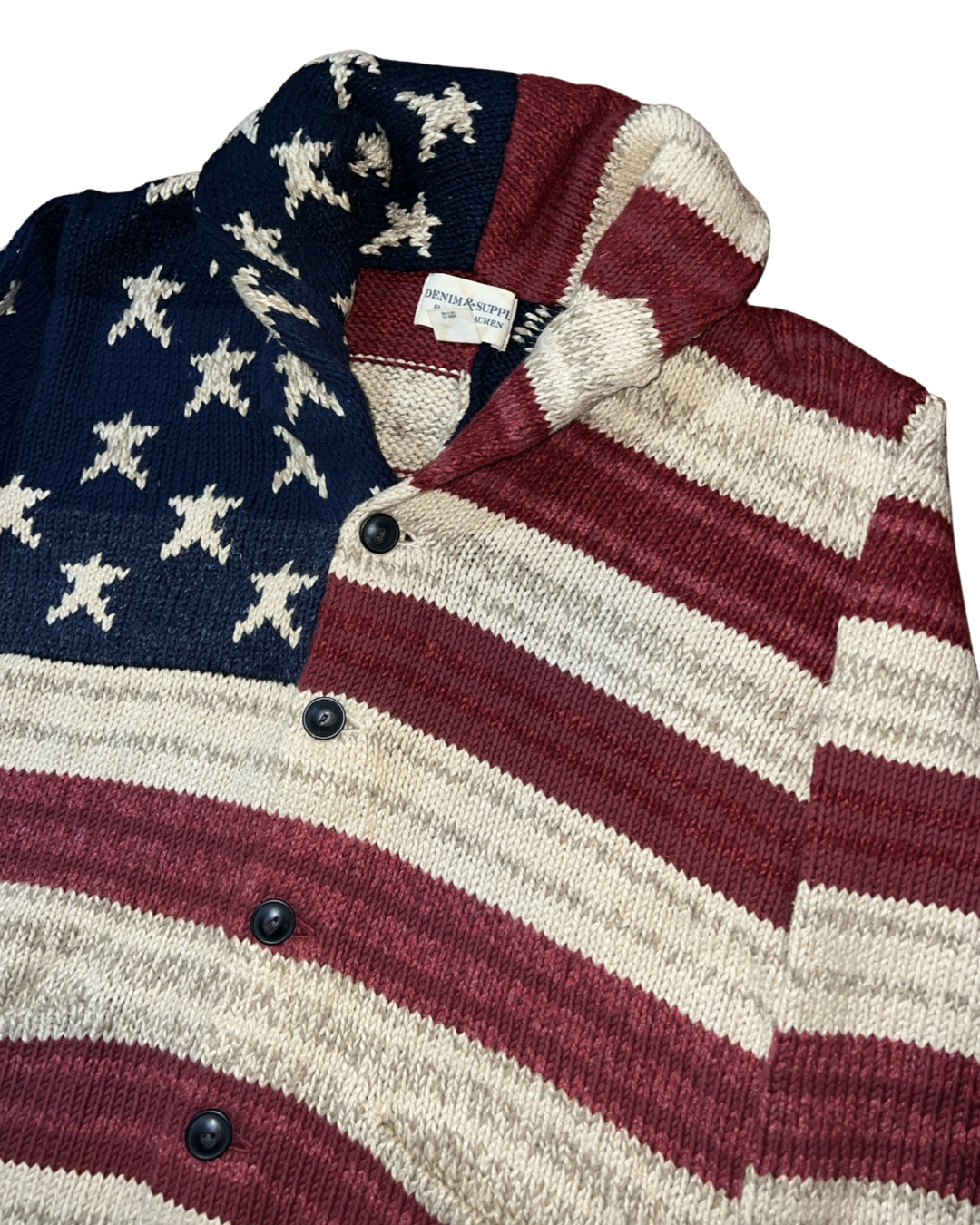 Vintage Ralph Lauren Flag Wool & Linen Cardigan