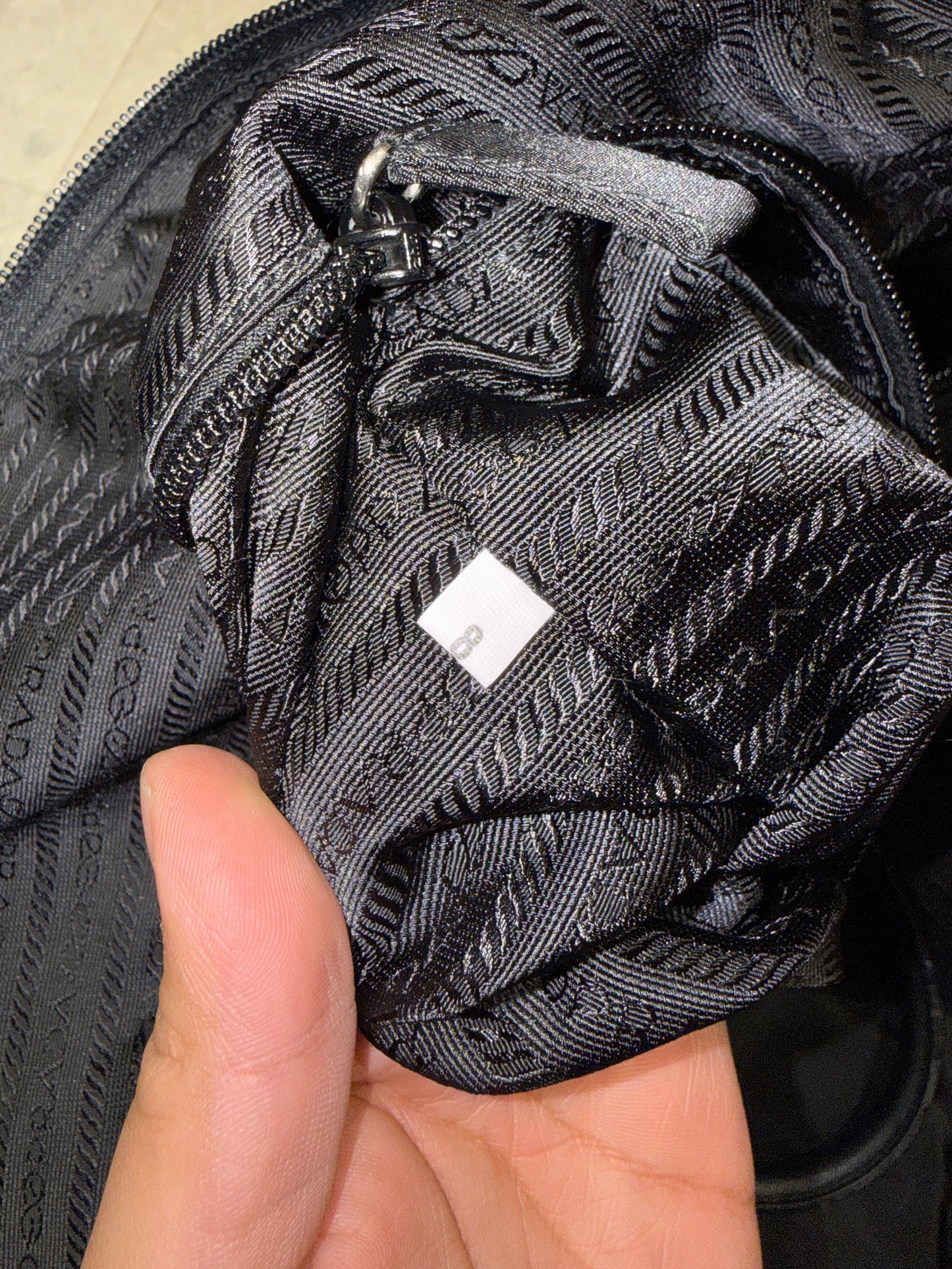 Vintage Prada Nero Nylon Duffle Bag