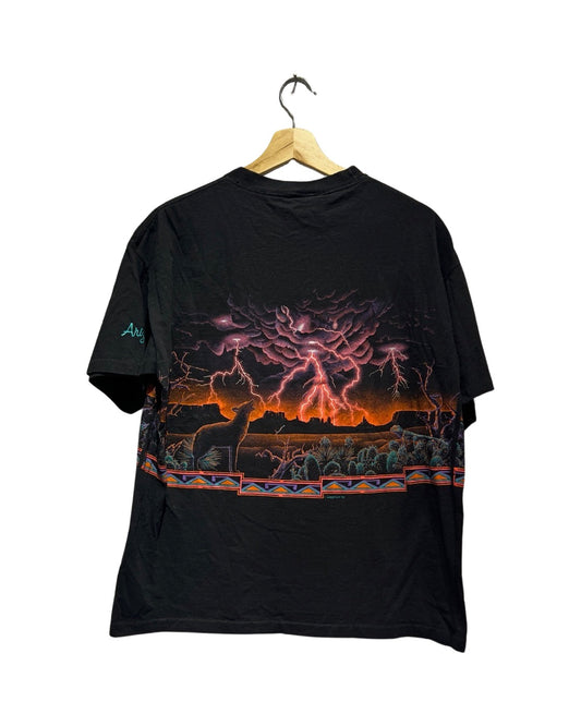 Vintage 90s Wolves Lightning Mountain Tee