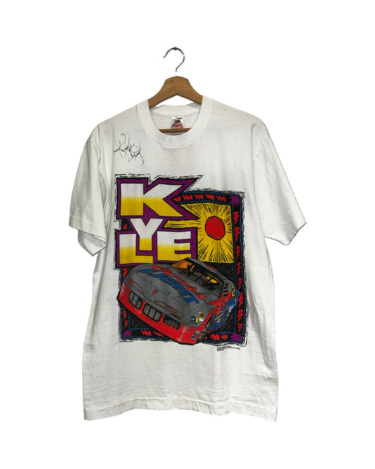 Vintage 90s Nascar Kyle Petty Coors Light Signed Tee