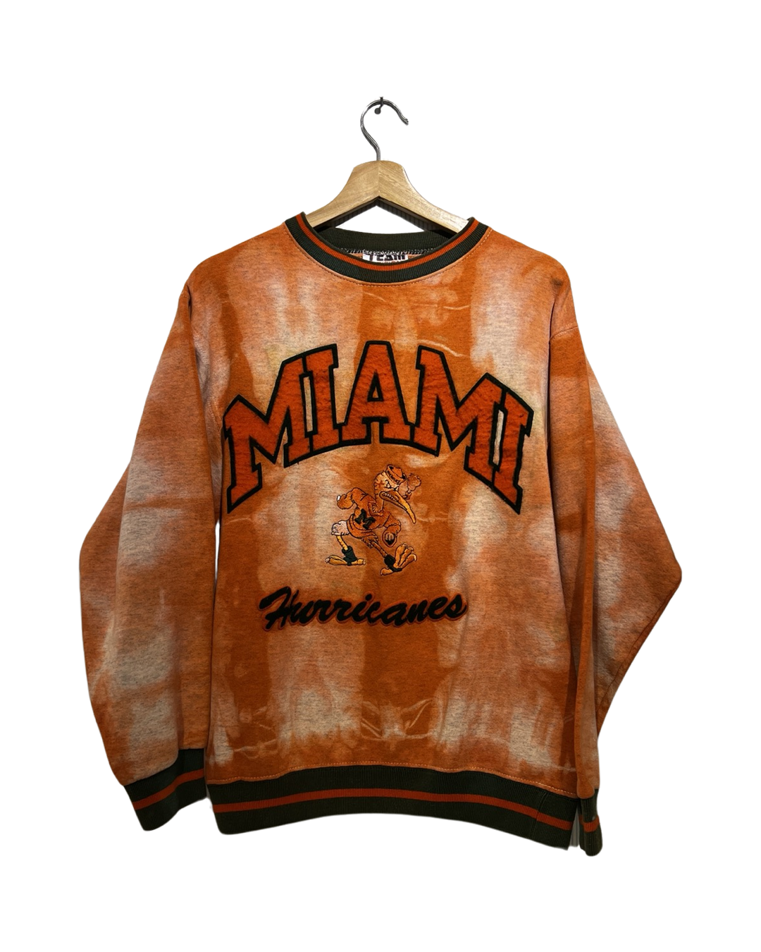 Vintage 90s Miami Hurricanes Dyed Crewneck