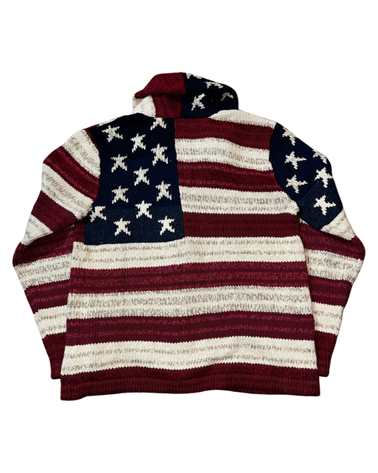 Vintage Ralph Lauren Flag Wool & Linen Cardigan
