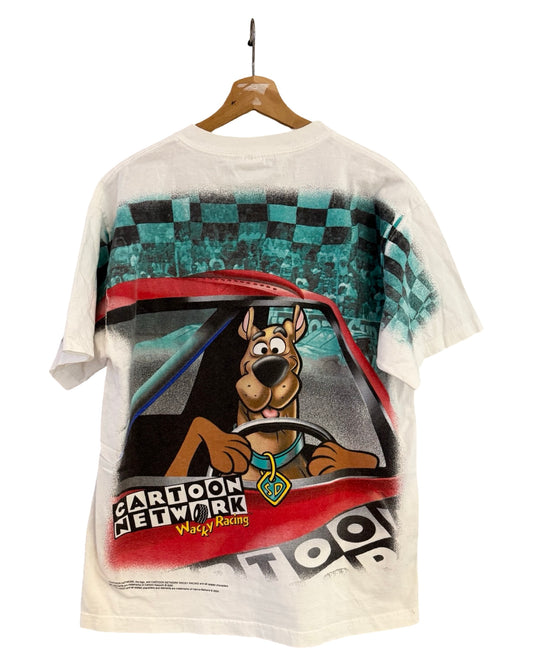 Vintage Rare 2000 Scooby Doo Wacky Racing Nascar Tee