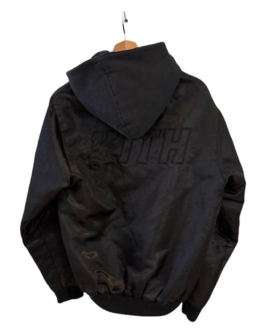 Kith Black Hooded Bomber Jacket