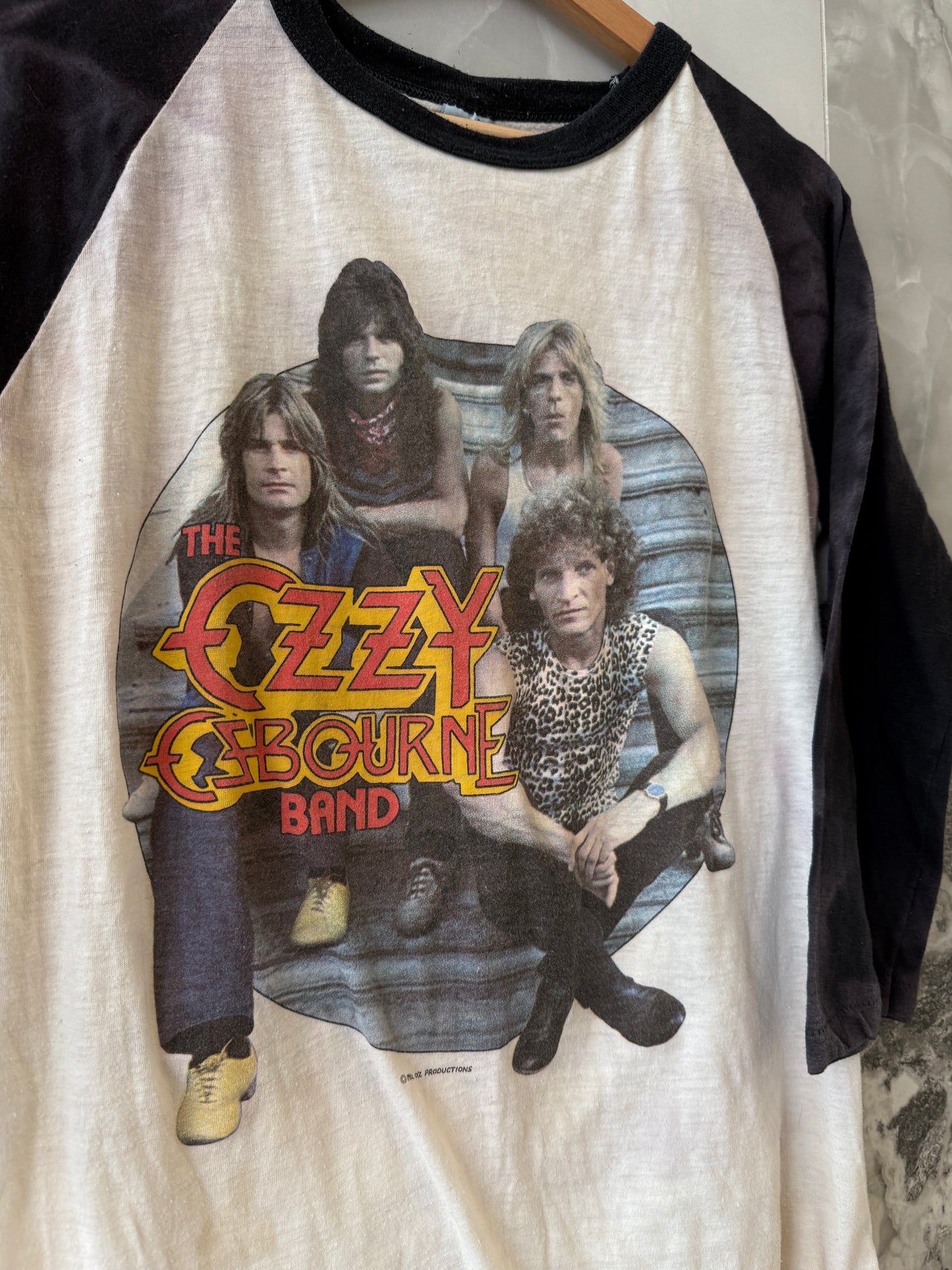 Vintage 1982 The Ozzy Osbourne Band US Raglan Tour Tee