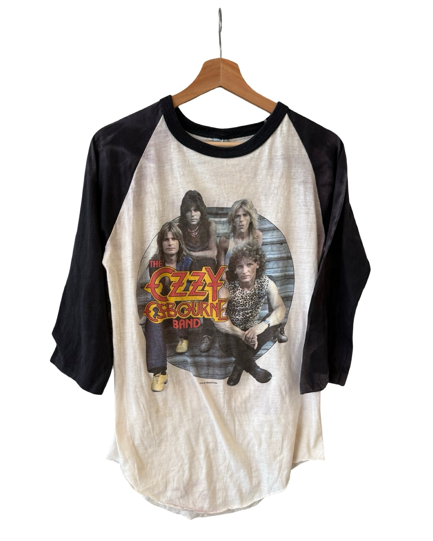 Vintage 1982 The Ozzy Osbourne Band US Raglan Tour Tee