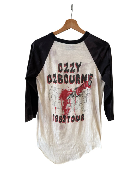 Vintage 1982 The Ozzy Osbourne Band US Raglan Tour Tee