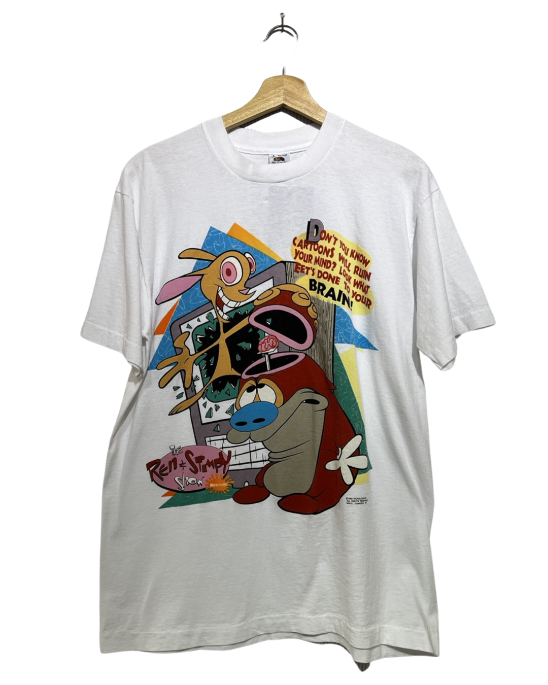 Vintage 1993 Ren & Stimpy Brain Tee
