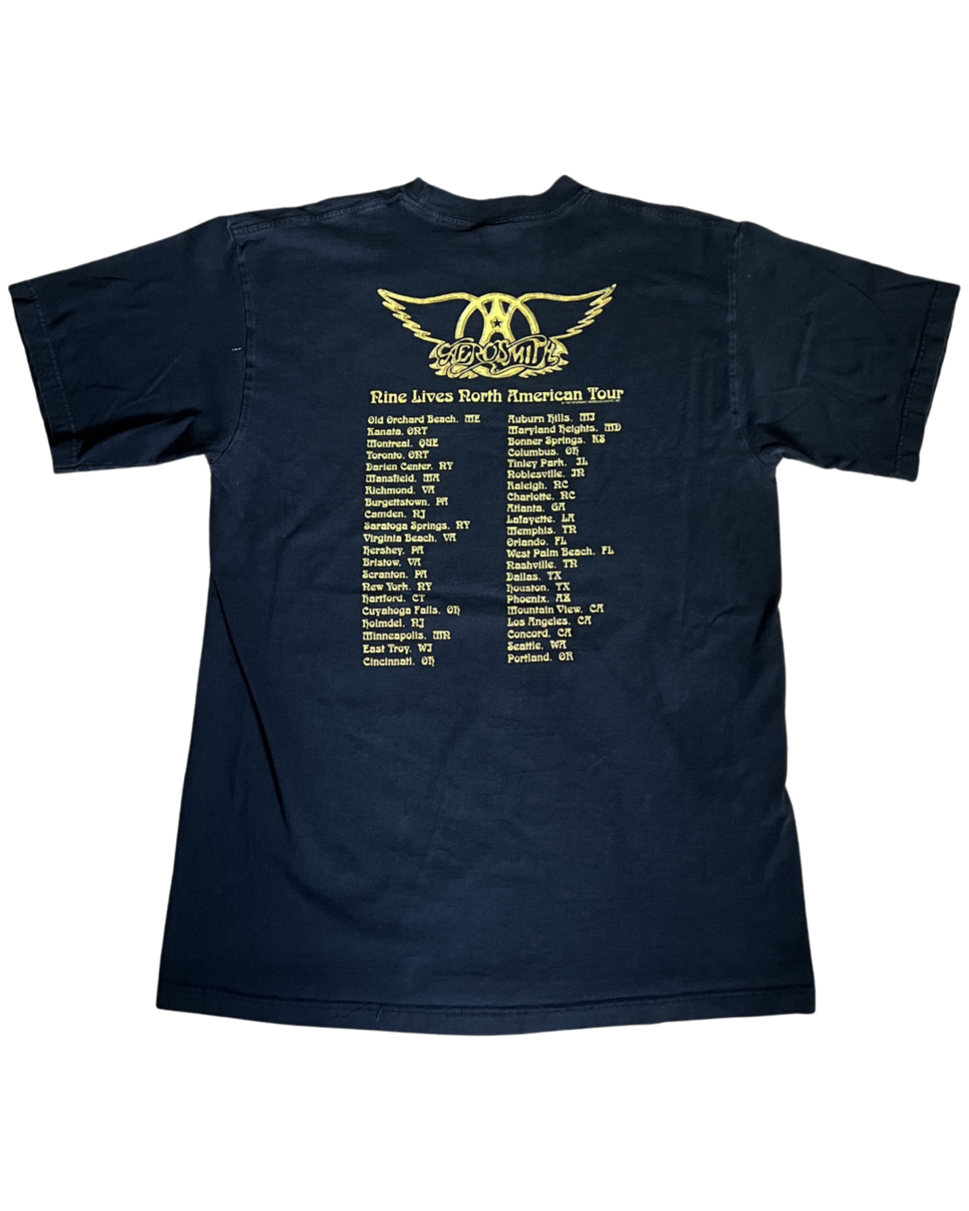 Vintage 1997 Aerosmith Nine Lives Tour Tee
