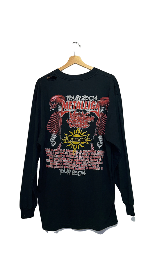 Vintage 2004 Rare Metallica Pushhead Godsmack Tour Tee