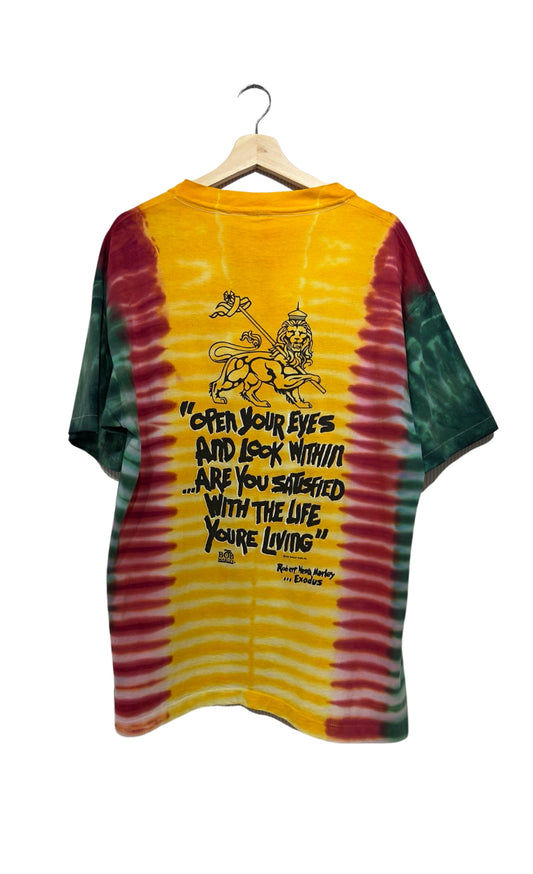 Vintage Rare 1994 Bob Marley Life You're Living Tie Dye Tee