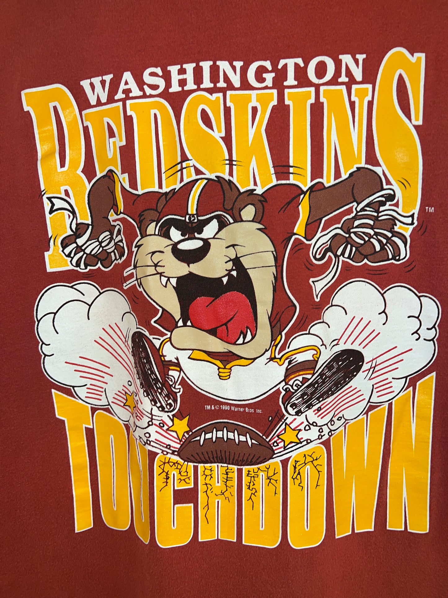 Vintage 90s Taz x Washington Redskins Tee
