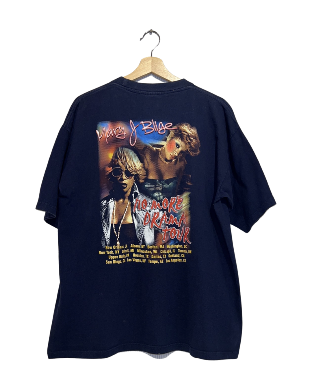 Vintage 2001 Mary J Blige No More Drama Tour Rap Tee