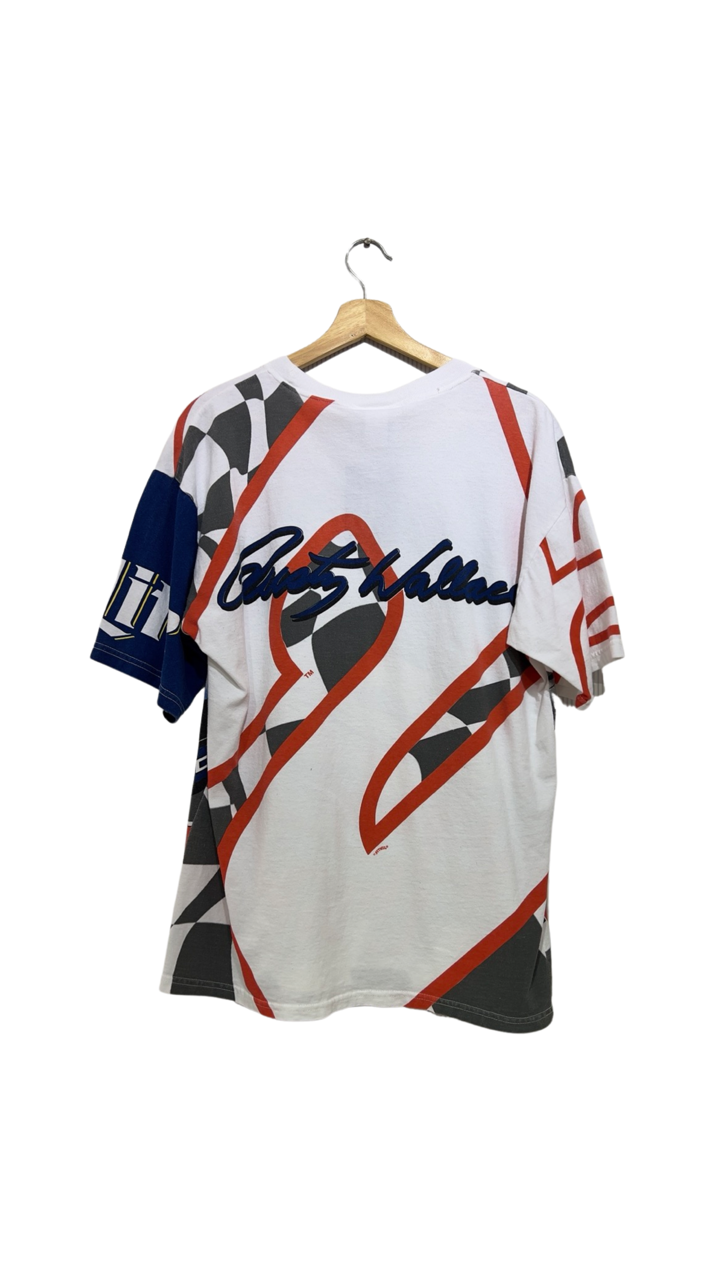 Vintage 90s Nascar Rusty Wallace All Over Print Tee