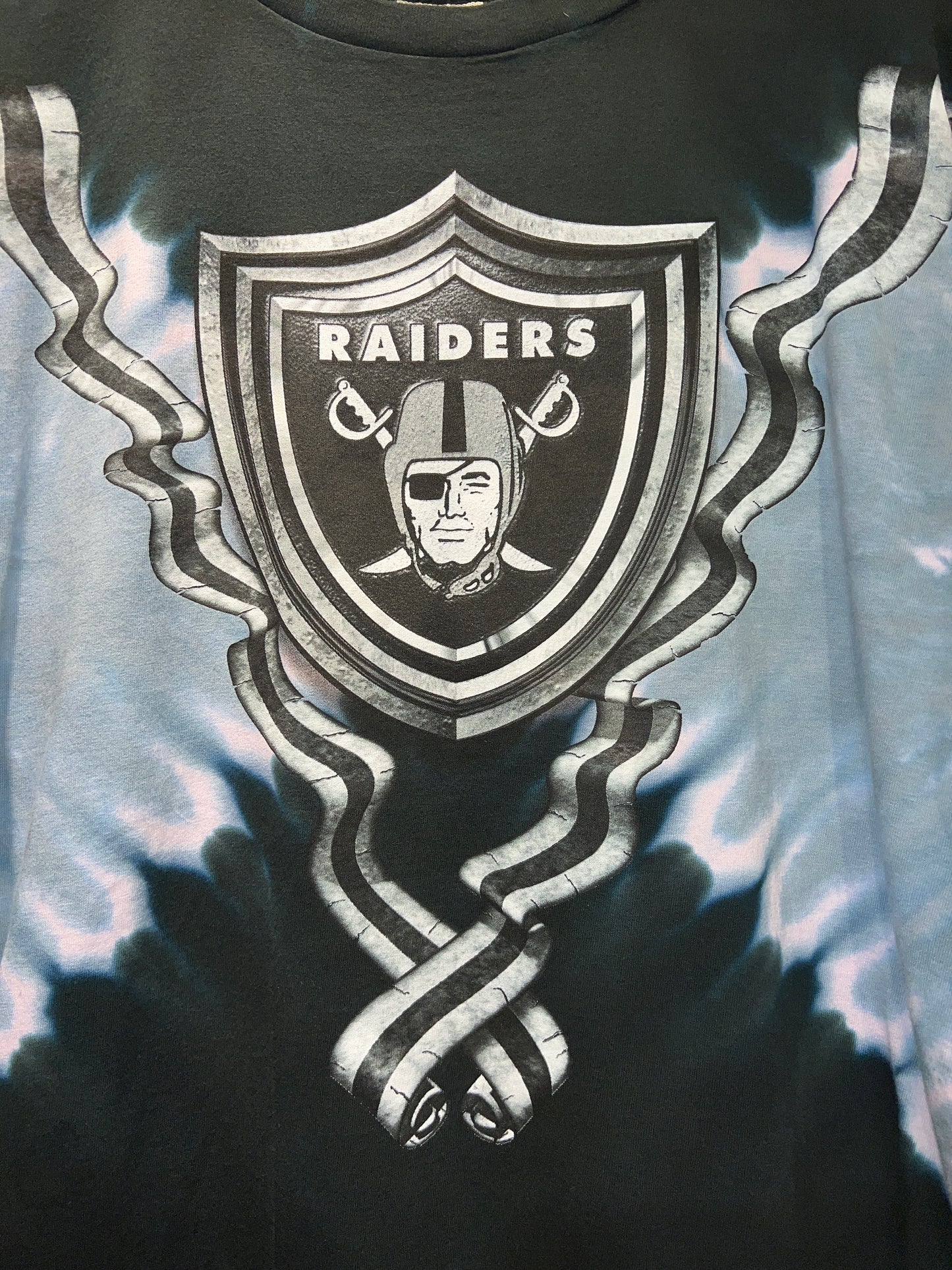 Vintage 90s Oakland Raiders Tie Dye Tee
